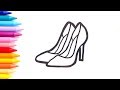 Tiara Crown Shoes Coloring Pages, How to Draw, Drawing For Kids