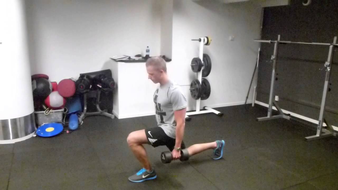 Gående utfall 1,5 reps - YouTube