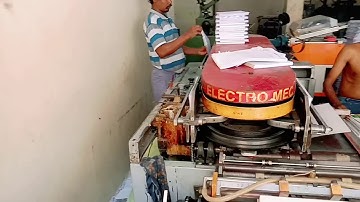 Electromec Three clamp perfect binding machine.