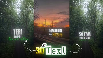 How To Create 3D TEXT Lyrics Reels In Mobile | Lyrical Reels Tutorial | CapCut |