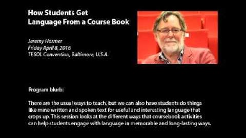 Jeremy Harmer @ TESOL 2016