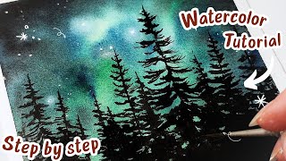 Watercolor GALAXY Tutorial / For beginners / Galassia ad Acquerello super facile