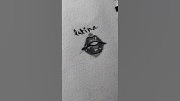 How to draw Douyin and Latina Tutorial ✏️ #drawing #tutorial #howtodraw #lips #sketch #art