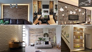 Stone Wall Cladding Living Room Decorating Idea | Limestone Wall Stone | Natural Stone Wall | I.A.S.