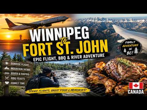 ✈️ Winnipeg to Fort St. John | Epic Flight, BBQ & River Adventure