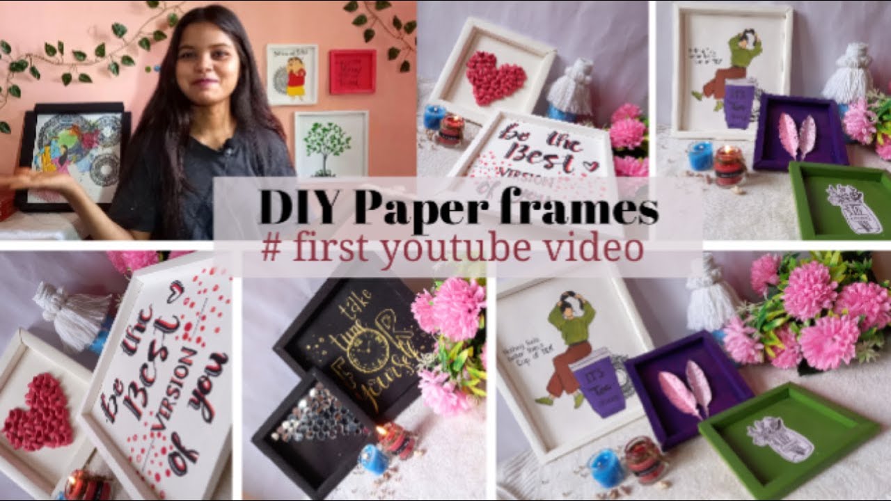 How to make paper framesDIYfirst youtube video YouTube