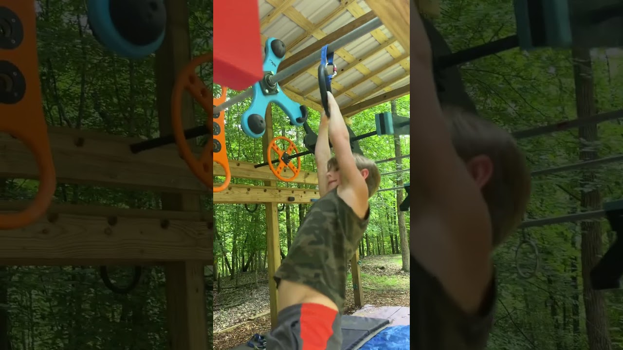 He made a fun obstacle with the 