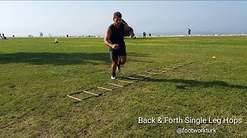 Ladder Drills : Back & Forth Single Leg Hops