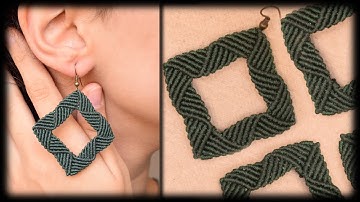 Macramé earrings step by step | easy macramé tutorial | DIY | Micro macramé