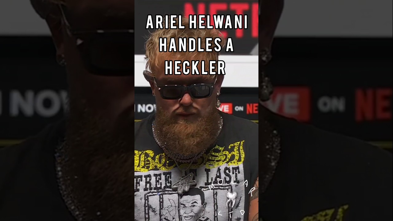#arielhelwani deals with a heckler in his own effeminate way #paultyson #jakepaul #miketyson #boxing