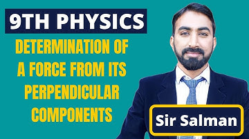 9th Class | Physics | Chapter 4 | Determination of A Force From its Perpendicular Components |Lec.04