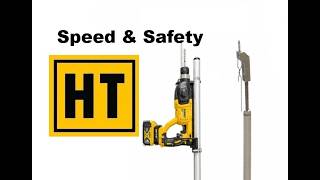 The CeilingReach Hammer Drill Pole and the Compression Impact Anchor Driver - For Speed and Safety