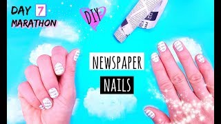 Newspaper nails diy - nail hacks every girl should know