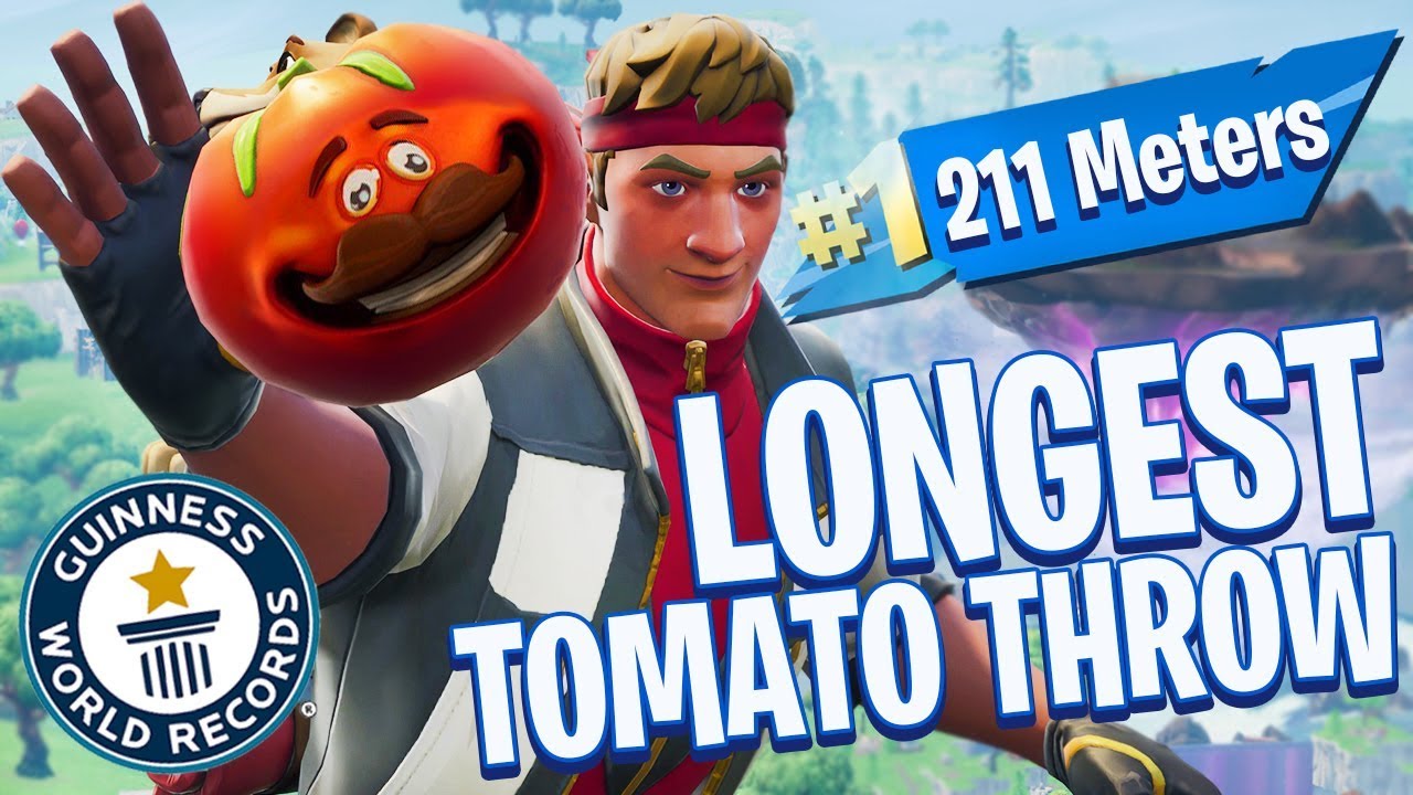 LONGEST TOMATO THROW *WORLD RECORD* in Fortnite Battle Royale! YouTube