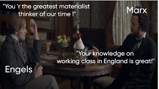 Karl Marx meeting Friedrich Engels (from the movie 'The Young Karl Marx')