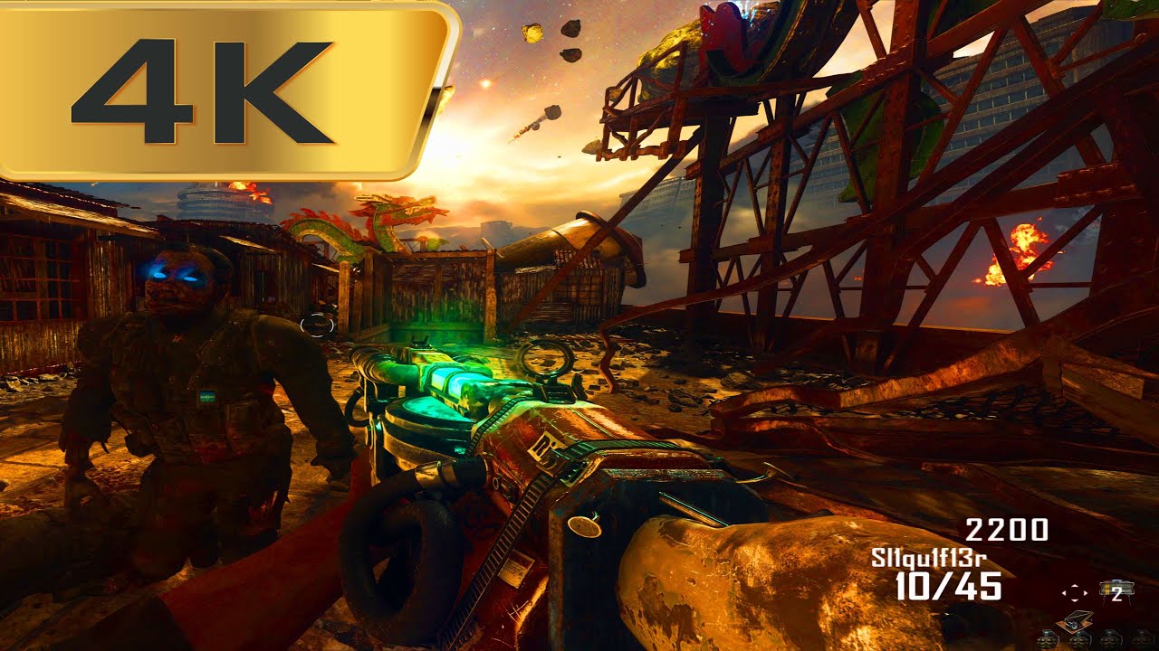 BLACK OPS 3 ZOMBIES: DIE RISE REMASTERED SOLO EASTER EGG GAMEPLAY 4K ...