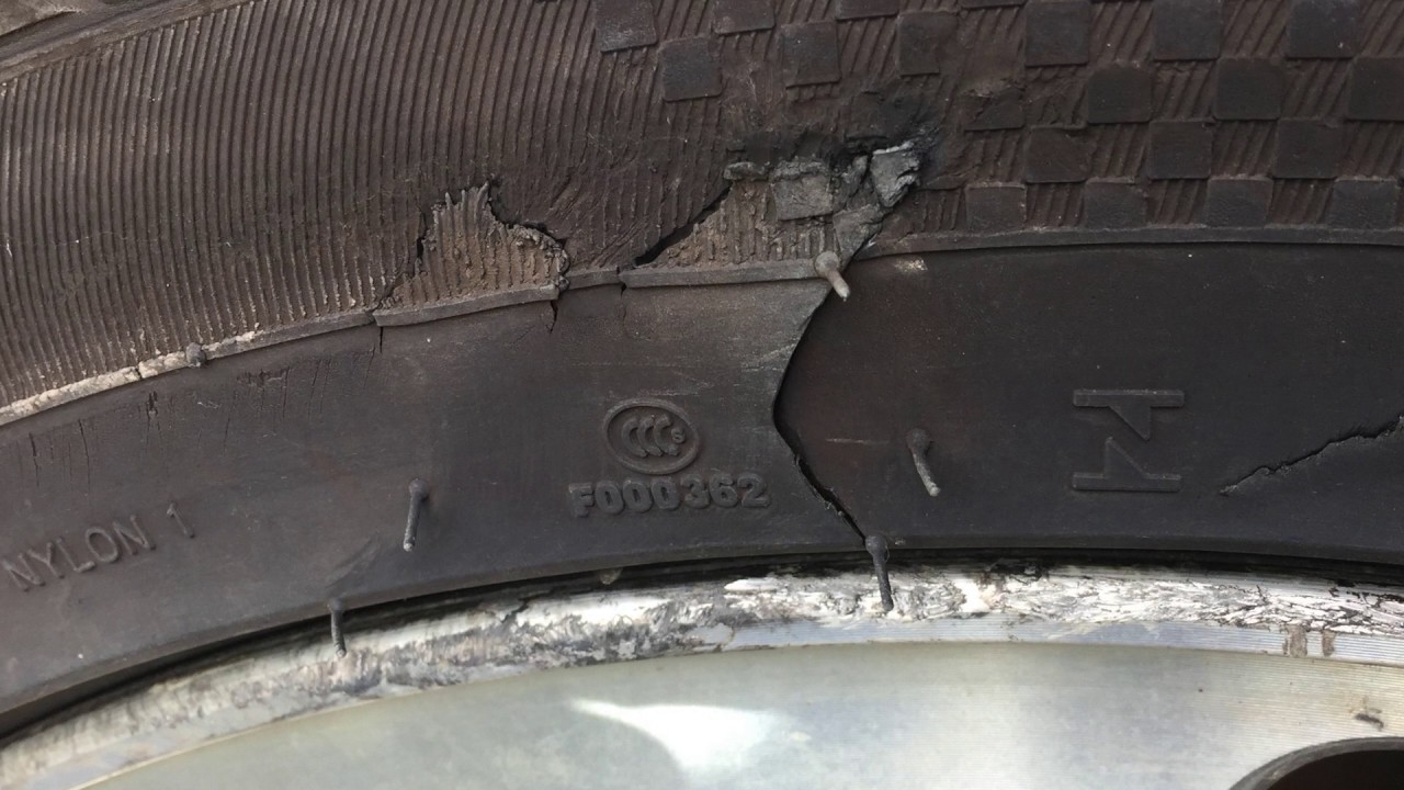 Tire Sidewall damage How much is too much damage on your car tyre