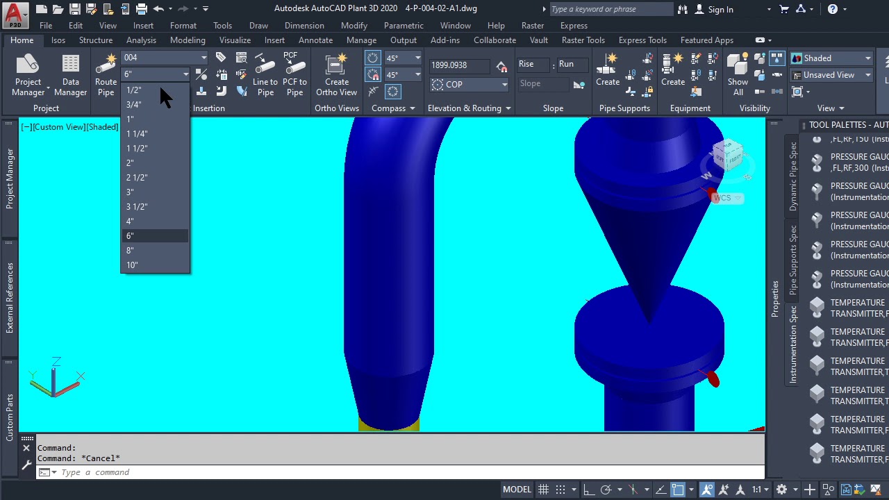วิธีใช้งาน Instrument โปรแกรม AutoCAD Plant 3D - YouTube