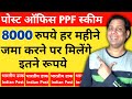 8000 रूपये हर महीने PPF Account मे जमा करने पर 15 साल बाद इतने रूपये मिलेंगे |Post Office PPF Scheme