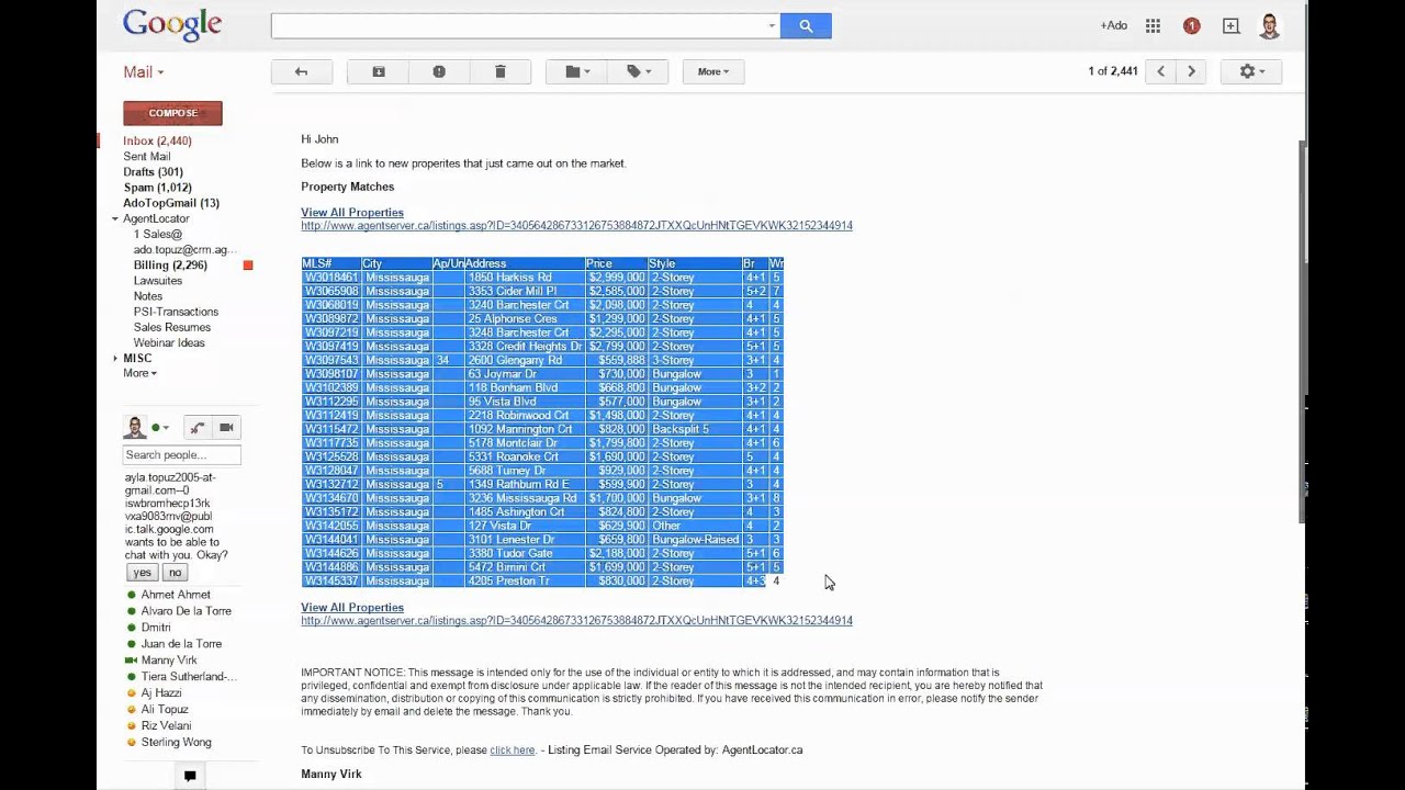 AgentLocator Prospect Match System