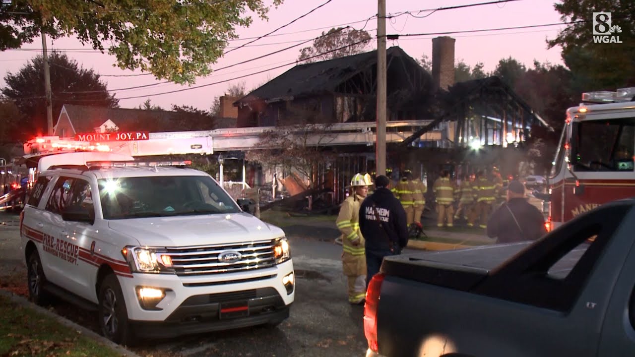 Manheim house fire scene - YouTube
