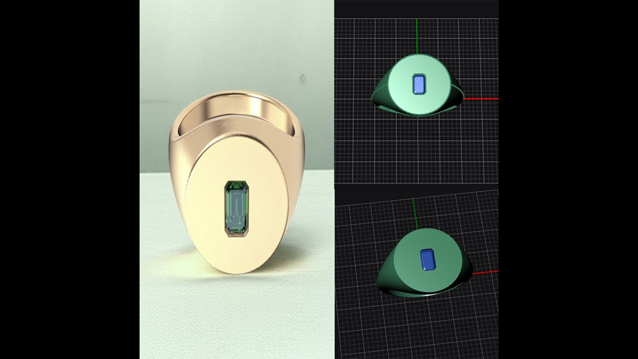 Ring Modeling Tutorial Emerald Ring Modeling Tutorial in Rhino Matrix Jewelry Design Step by ...