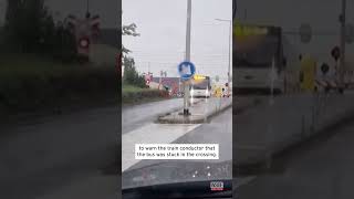 Train Crashes Into Bus #shorts
