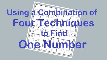 Sudoku Primer 183 - Using Four Sudoku Tricks to Find One Number