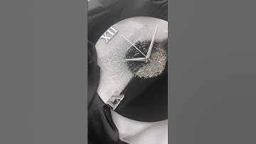 Black & white resin art wall clock DIY home decor wall art #clay #resin #resinart #short #viral