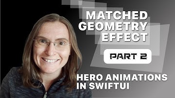 SwiftUI 2.0 tutorial - matchingGeometryEffect Part 2 - transition between views with hero animations