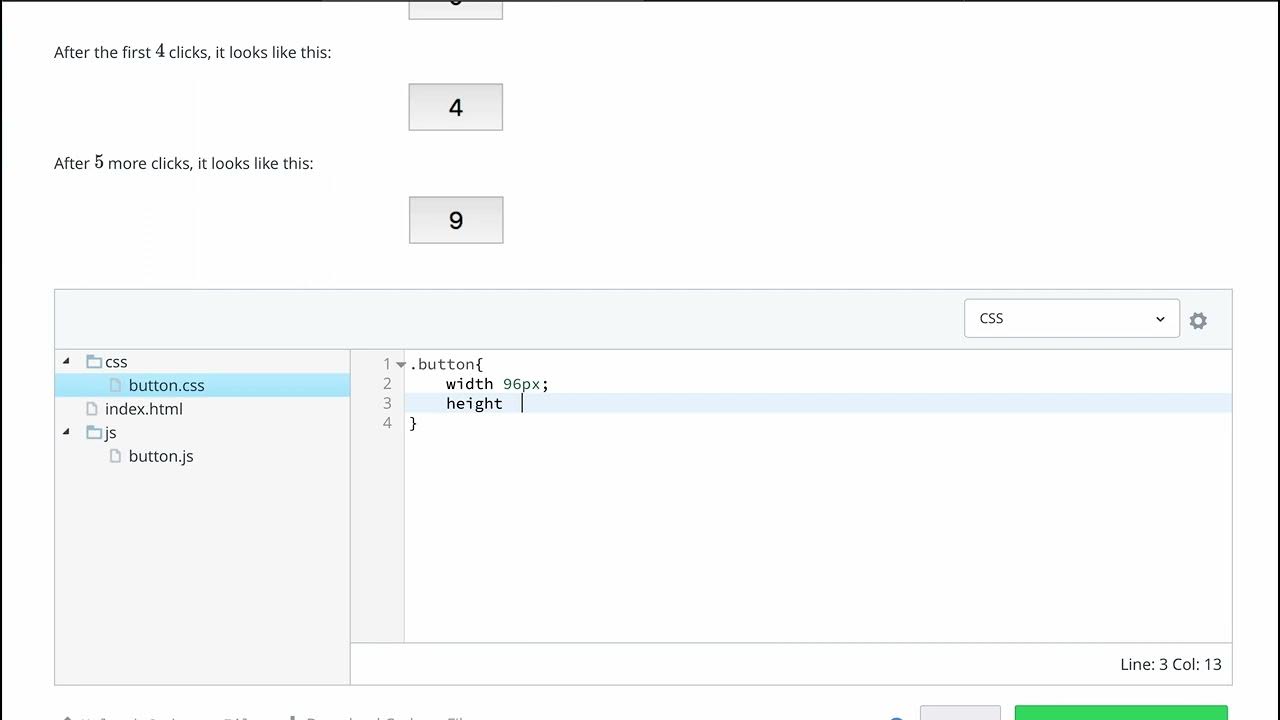 Hackerrank 10 days of javascript day 8 create a button part 1 of 3