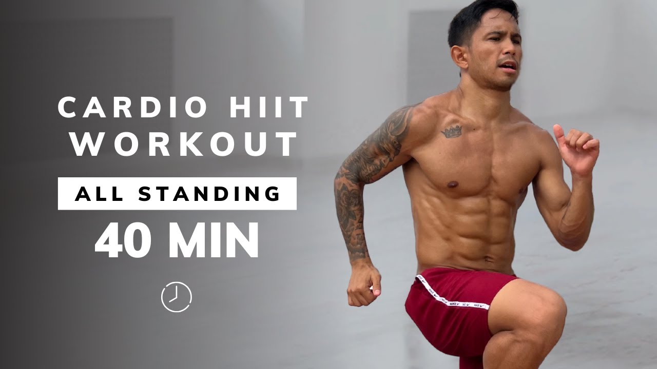 40 Min ALL STANDING Cardio HIIT Workout - No Equipment, No Repeats ...