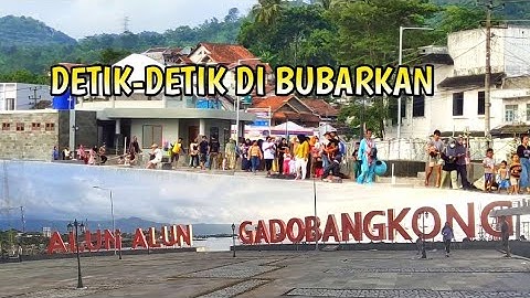 Detik-detik Warga Di Bubarkan di Alun Alun Gadobangkong Palabuhanratu