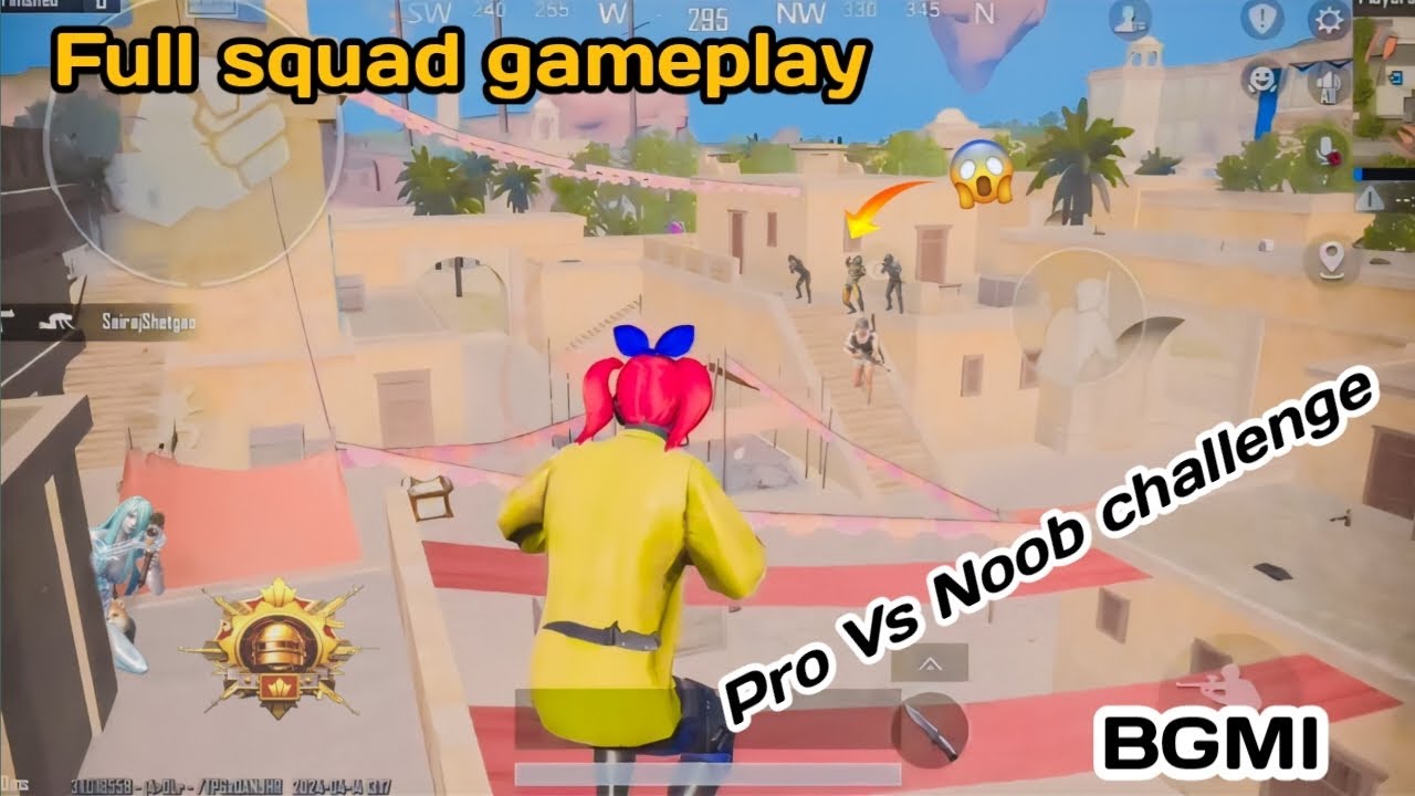Pro Vs Noob challenge bgmi Full Squad gameplay 🤣🤣 Bgmi Gameplay 🤣🤣 ...