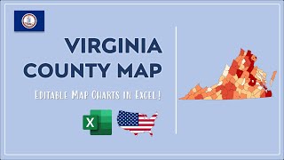 Virginia County Map in Excel - Counties List and Population Map screenshot 1