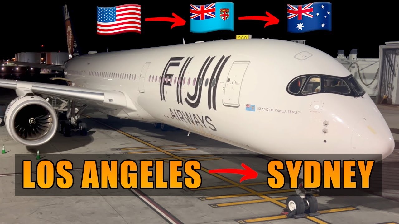 Fiji Airways Airbus A350 New Economy Class ! 🇺🇸 Los Angeles LAX to