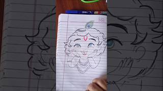 Little krishna ji drawing || jai shree krishna #art #drawing #little krishna