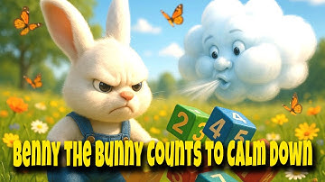Benny the Bunny Counts to Calm Down      #shortsviral #shortvideo #short #shorts #kidoodlefunvideos