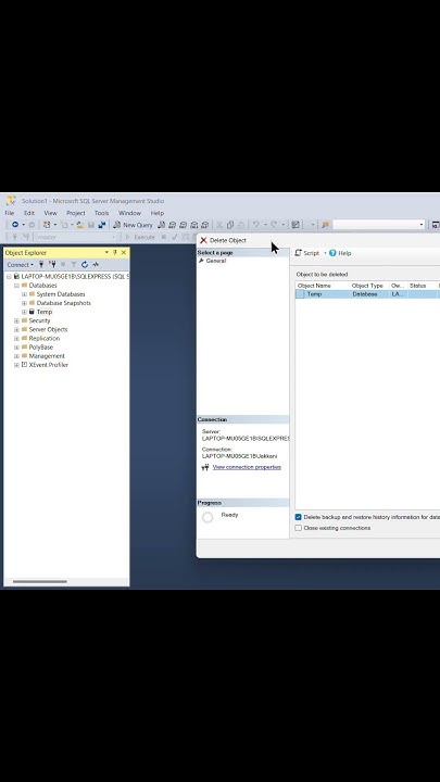 How to Delete a Database in MS SQL Server | Quick Tutorial! - YouTube