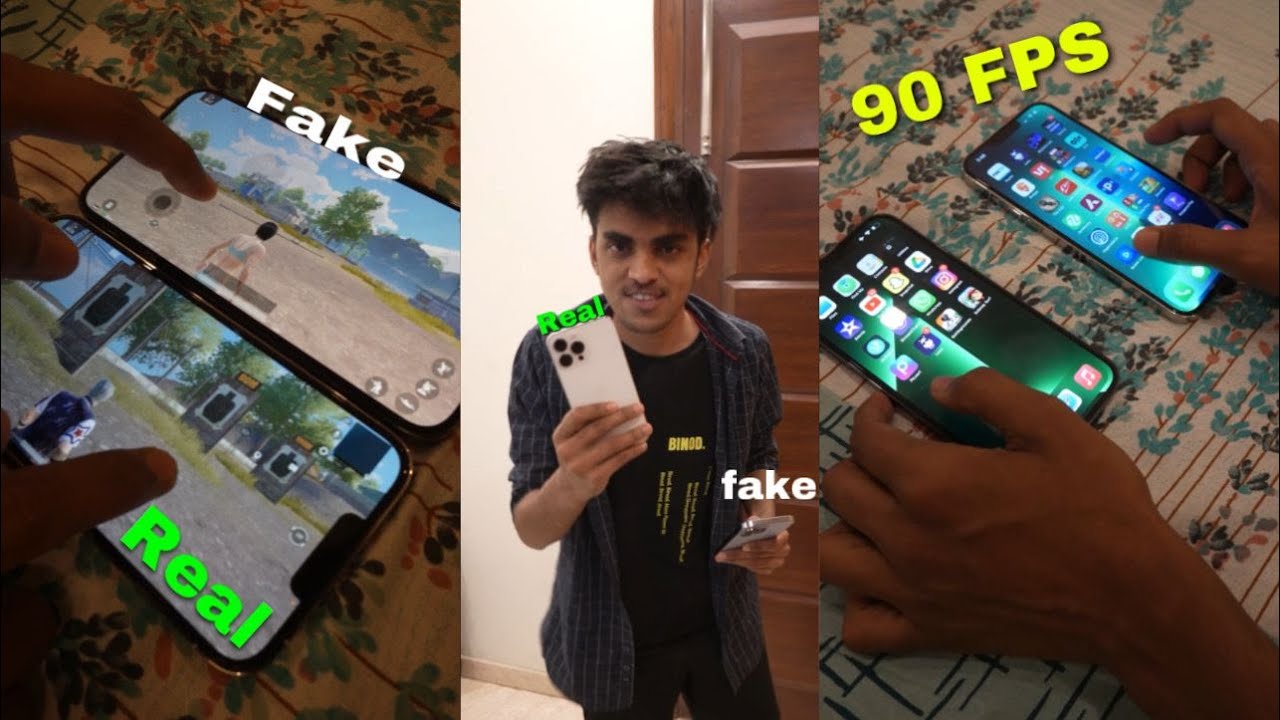 Fake chinese iPhone 13 Pro Max vs Real iPhone 13 Pro Max gaming Test | Maxtern BGMI #shorts shorts