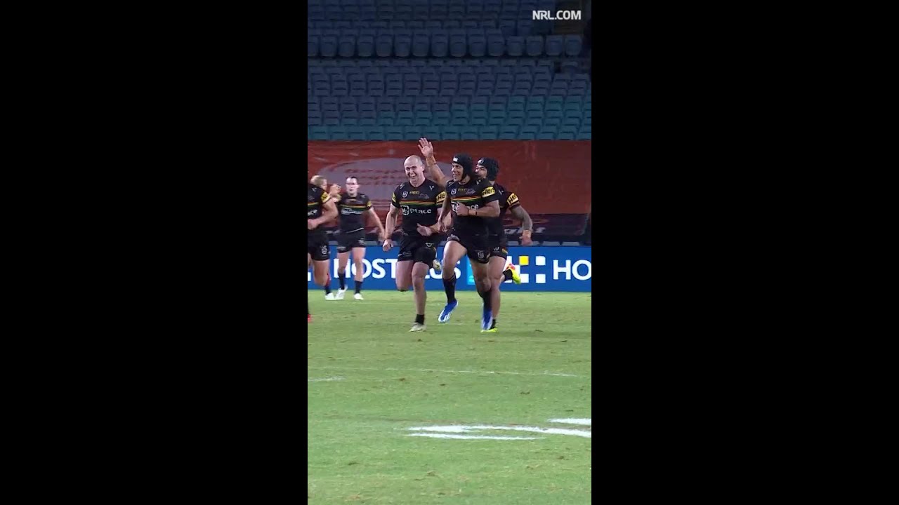 WATCH: How many head slaps for this try? 🤣 #nrl