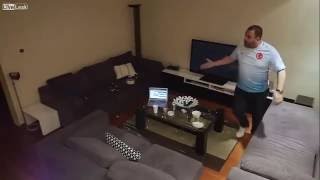 Angry Football Fan Smashes His TV and Laptop ⚽️ Turkey - Croatia ⚽️
