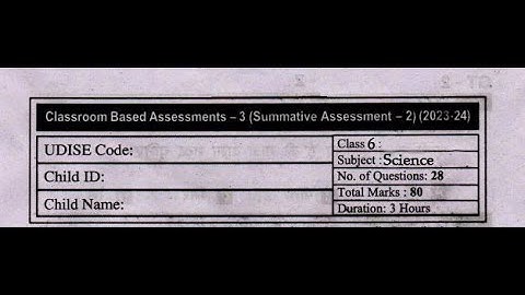 Ap 6th Class Sa-2 Science question paper 2024💯💯 || ap 6th Class sa2 Science  question paper 💯💯🥳2024