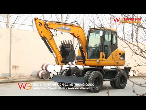 Video Video Máy Xúc Đào Bánh Lốp Xiniu Trung Quốc gầu 0,3... - youtube