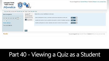 Part 40 - Viewing a Quiz as a Student (Moodle How To)