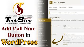 Lecture 17 | Add Call Now Button in WordPress | WordPress | TechStep Sahiwal