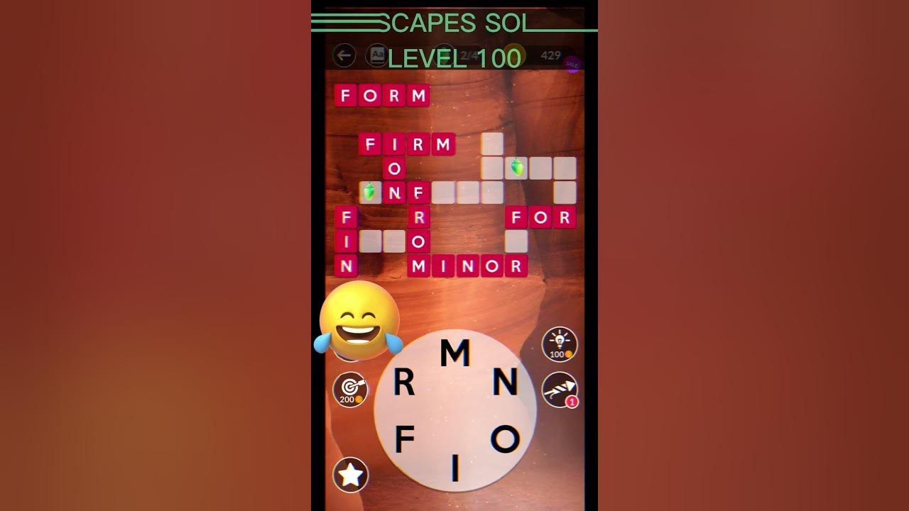 🏆 WORDSCAPES SOLVED 👌 LEVEL 100 #shorts - YouTube
