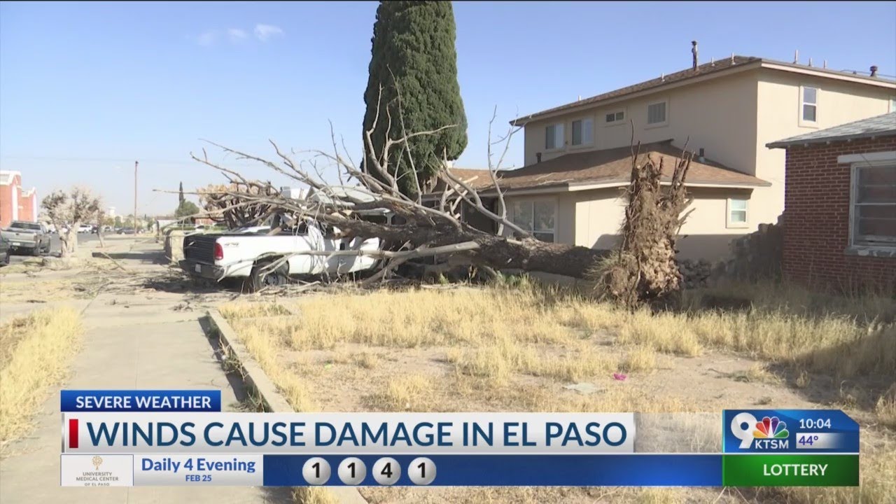 High Winds Cause Damage In El Paso Las Cruces Area YouTube