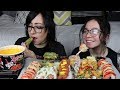 SUSHI AND SPICY RICE CAKE MUKBANG | EATING SHOW