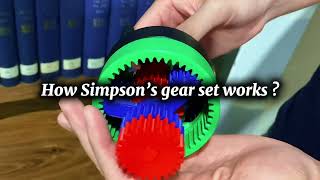 Project 2: How Simpson’s automatic transmission gear box work (3D print model)